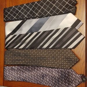 Lot of 5 Men's 100% silk ties